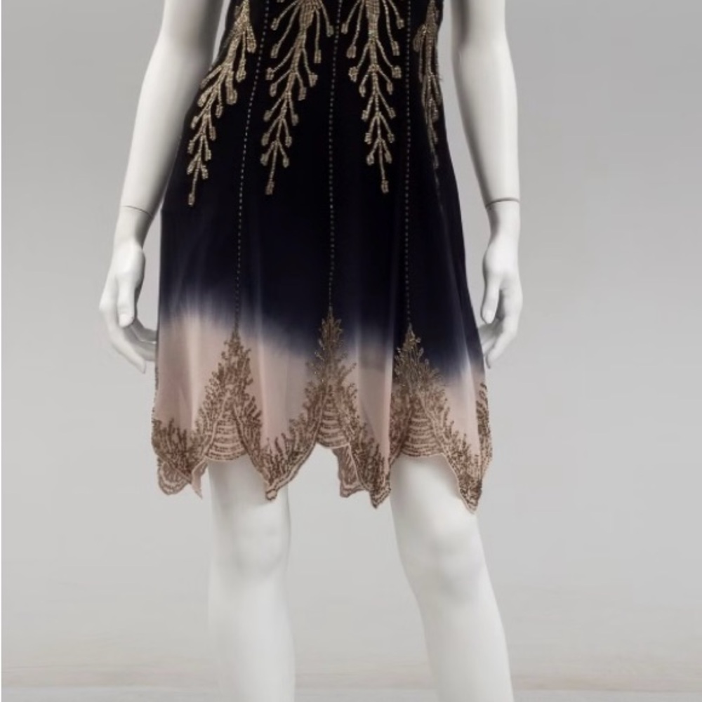 Karen Millen Dip-Dye Beaded Dress Size 10